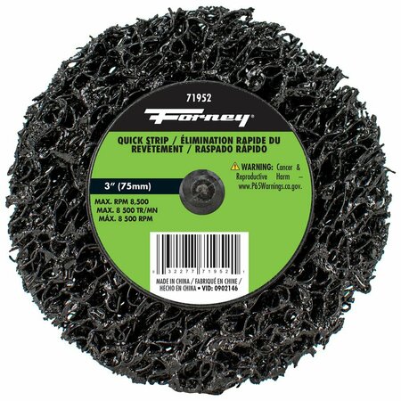 FORNEY Quick Change Stripping Disc, 3 in 71952